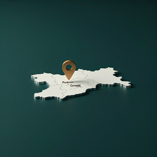 Minimalist 3D rendering of a map featuring Gondal.